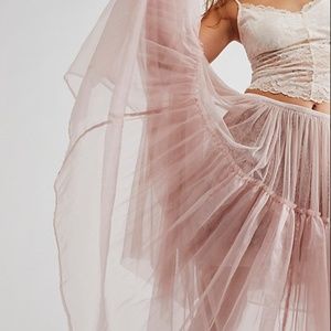 Free People X Brenda Knight Anne Tulle Skirt-A710